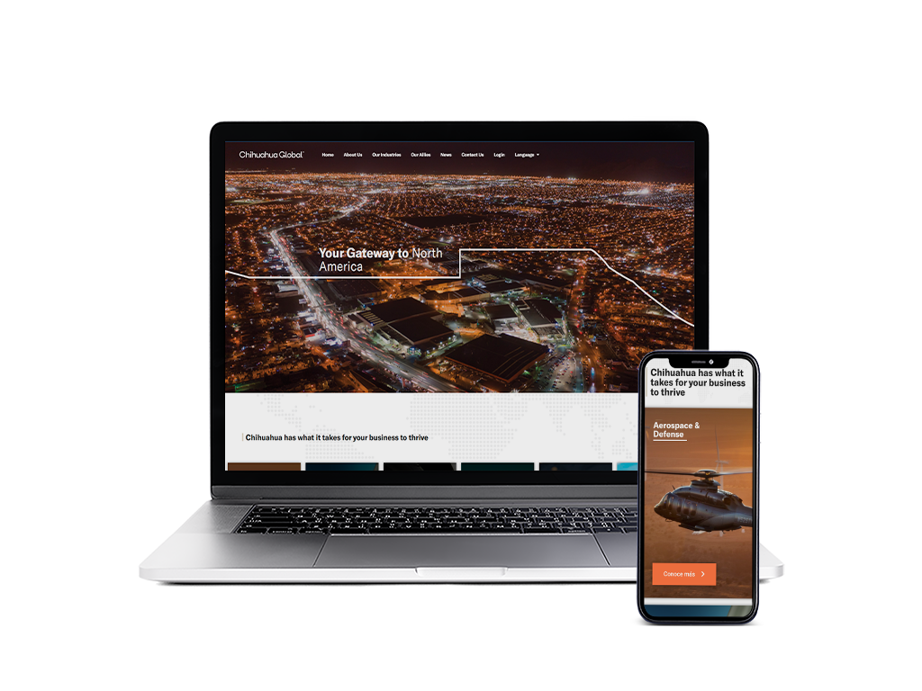 Chihuahua Global website redesign mockup