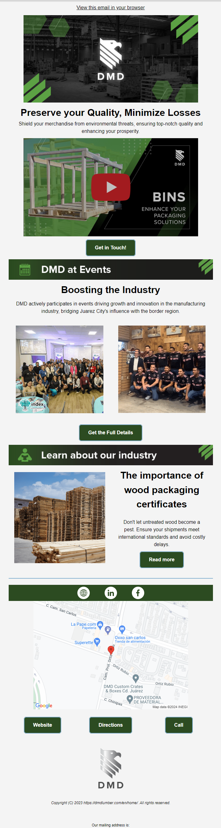 DMD newsletter creative