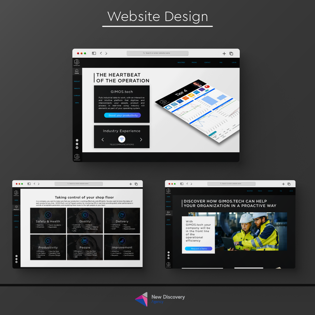 GIMOS website design overview