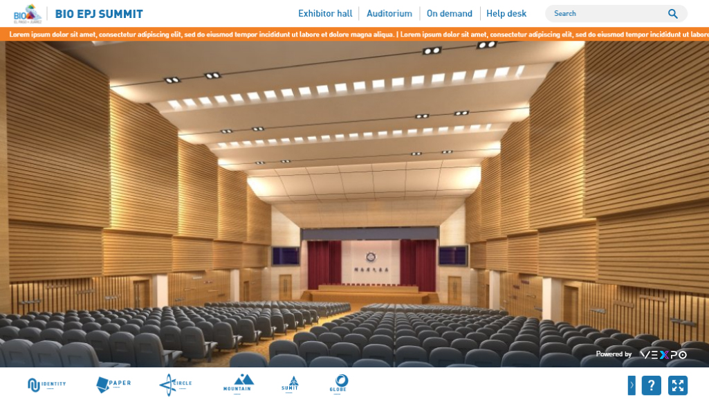 VEXPO virtual event stage