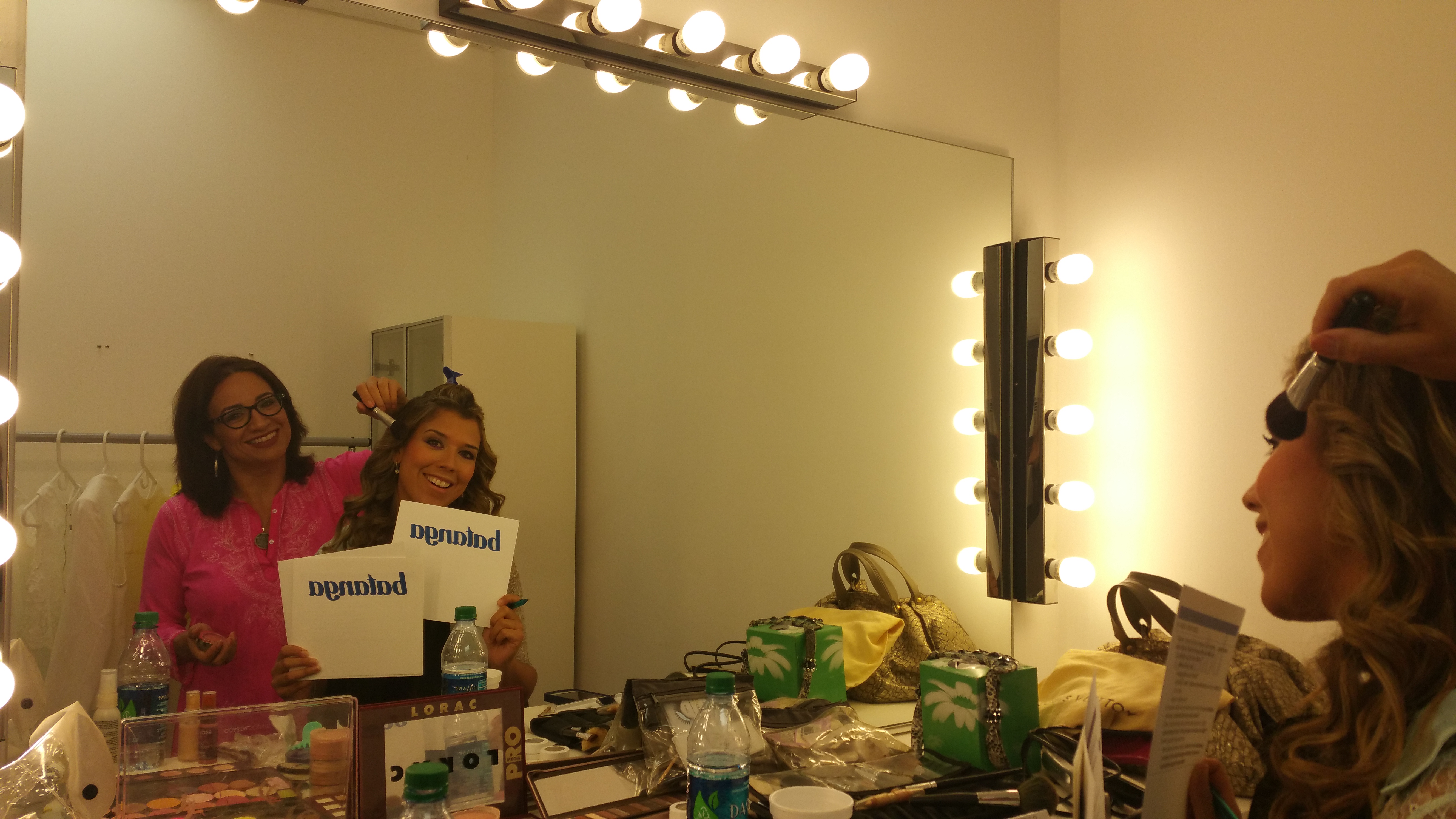 Jencarlos Canela preparation area before the interview shoot