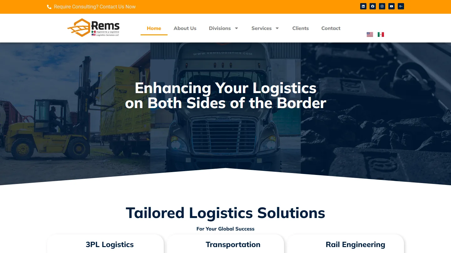REMS Logistics website